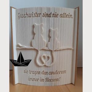 Geschwisterliebe - gefaltetes Buch