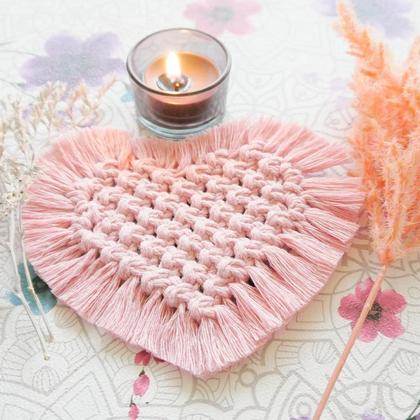 Makramee Herz Untersetzer