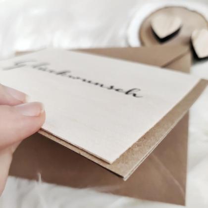 Geburtstagskarte Holz (handgemacht) - Image 2