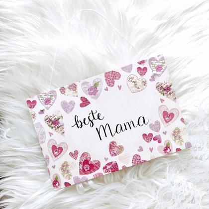 Holzschild - beste Mama (handgeschrieben) - Image 2