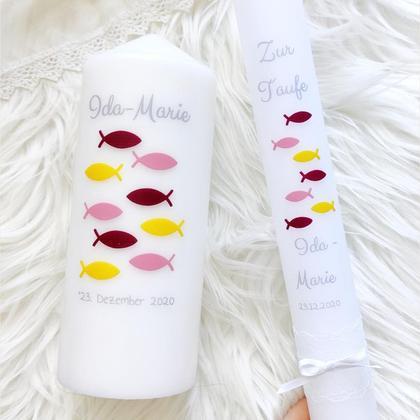Taufkerzen 2er Set "Fische"
