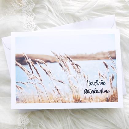 Trauerkarte "Gräser" Beileidskarte Kondolenz