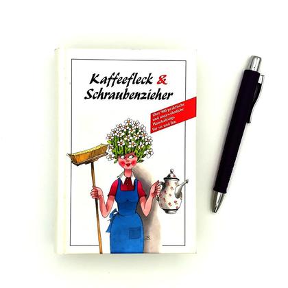 Wasserfallkarte in Bücherl "Kaffeefleck & Schraubenzieher" (blanko)