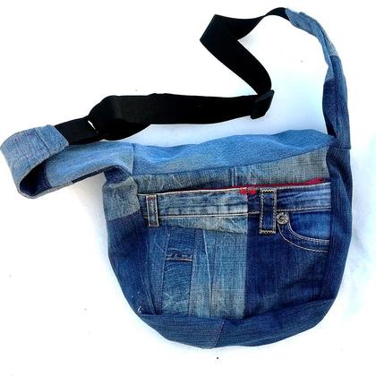 Handtasche "The Yawning Bag" - Jeans-Upcycling