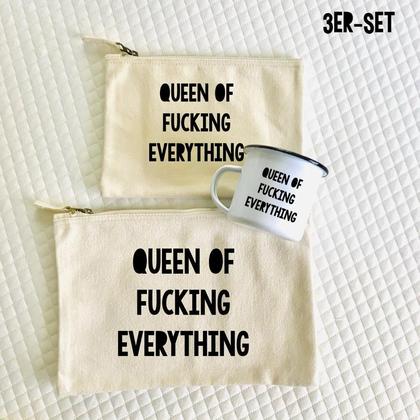 3er Set Taschen "Queen" natural