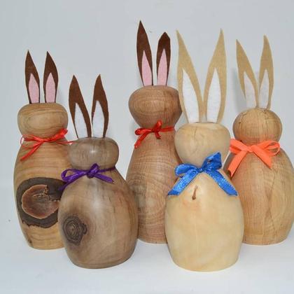 Osterhase Hasen aus Holz handmade Geschenk Osterdeko Holzdeko