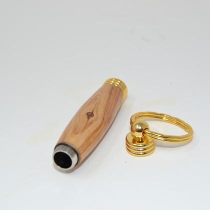 Holz Schlüsselanhänger Schlüsselring mit Geheimfach Apfel Geschenk Unikat