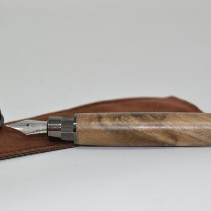 Holz Füller Füllfeder Füllfederhalter Walnuss Magnetverschluss handmade