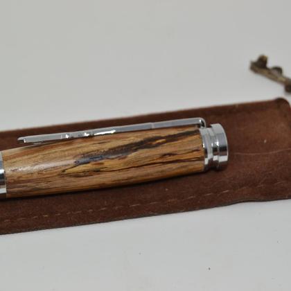 Holz Kugelschreiber Drehkugelschreiber Eiche Jäger Gewehr handmade Geschenk