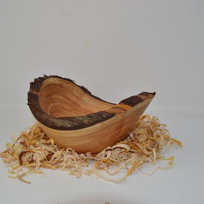 Holzschale Holzschüssel Thuja ∅19x15 cm Obstschale Dekoschüssel Handmade