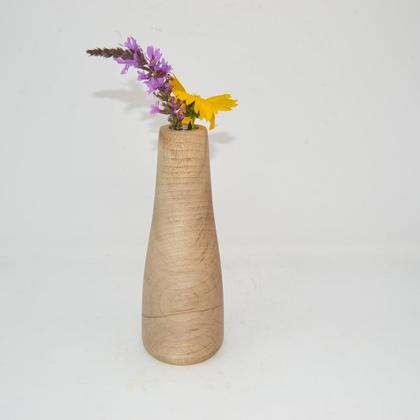 Holzvase Vase 18 cm Ahorn Blumenvase Vase Holzdekoration Holzdeko Geschenk