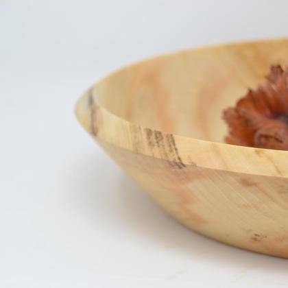 Holz Schale Dekoschale Obstschale Schüssel Holzschüssel Pappel ∅ 22 cm Holzdeko