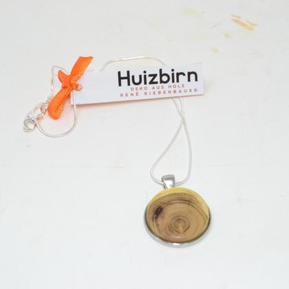 Holz Halskette Robinie 2,5 cm Trachtenschmuck Holzschmuck Holz Amulett Holzkette