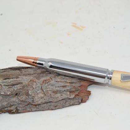 Holz Kugelschreiber Drehkugelschreiber Wacholder Jäger Gewehr handmade Geschenk