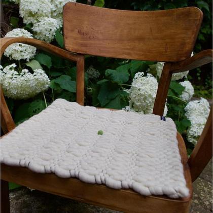 ... auf der Erbse - Sesselauflage aus Schafwolle