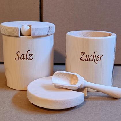 Zirbenholz Salz-Zuckerdose