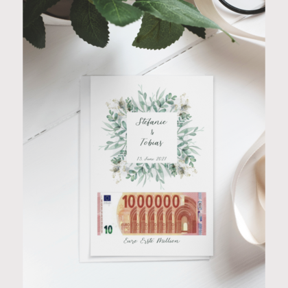 Download / Hochzeitsgeschenk Eure Erste Million / Geldgeschenk / personalisiert