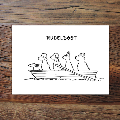 Rudelboot (Grußkarte)