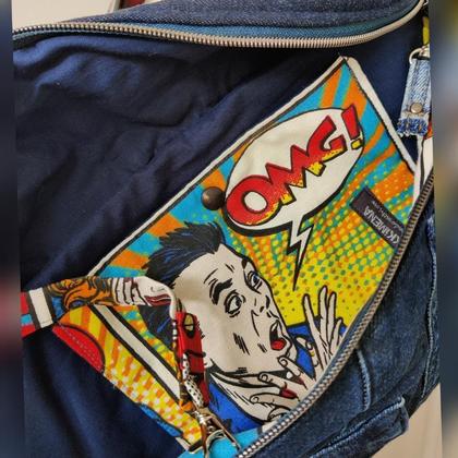 Crossbody Bag aus Jeans - XL Superhero